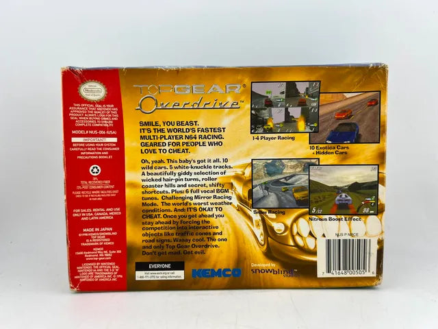 Top Gear Overdrive Nintendo 64 N64