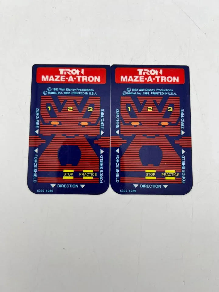 Carte d’overlay Tron Maze-a-Tron Intellivision Intel