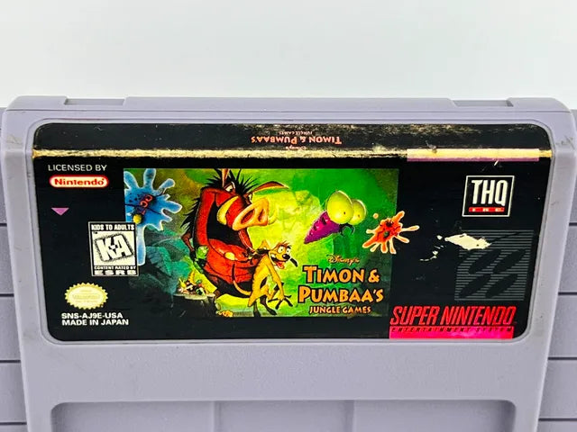 Timon and Pumbaa Jungle Games Super Nintendo Snes