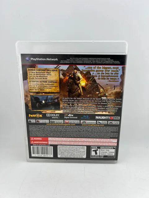 Uncharted 3 : Drake's Deception Game Of The Year Goty Playstation 3 Ps3