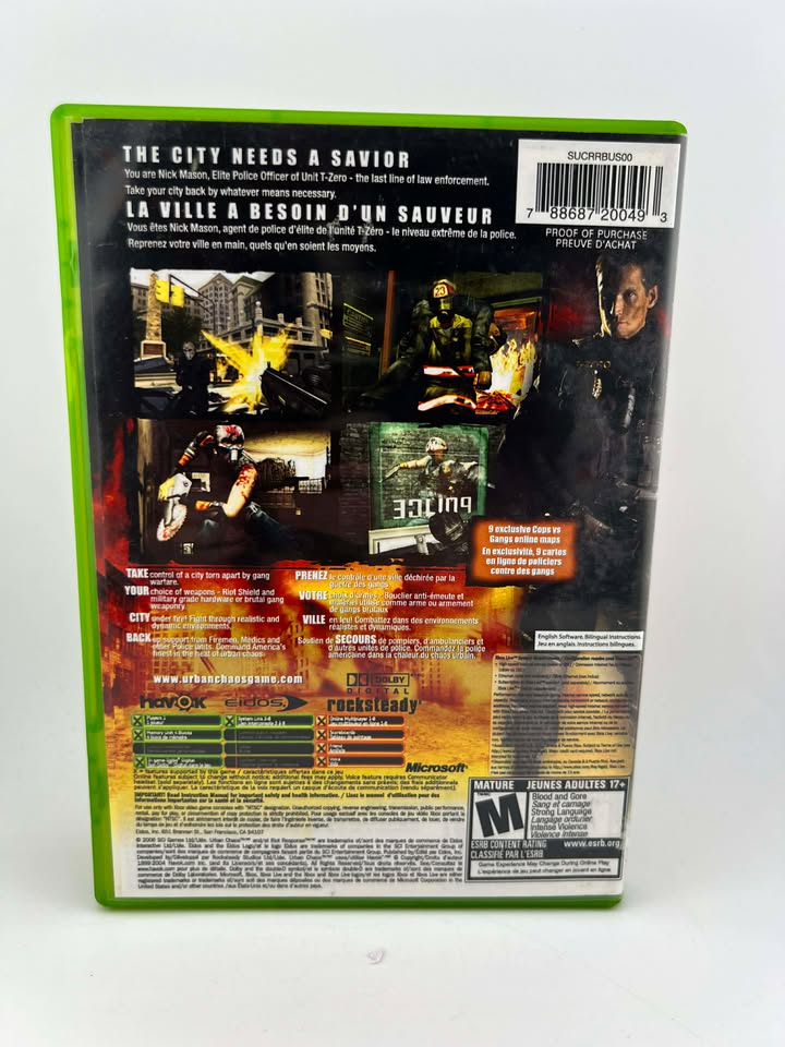 Urban Chaos Riot Response Xbox