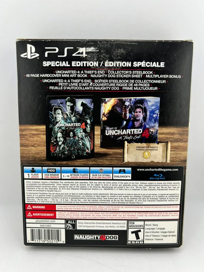 Uncharted 4 A Thief's End Édition Spécial Playstation 4 PS4