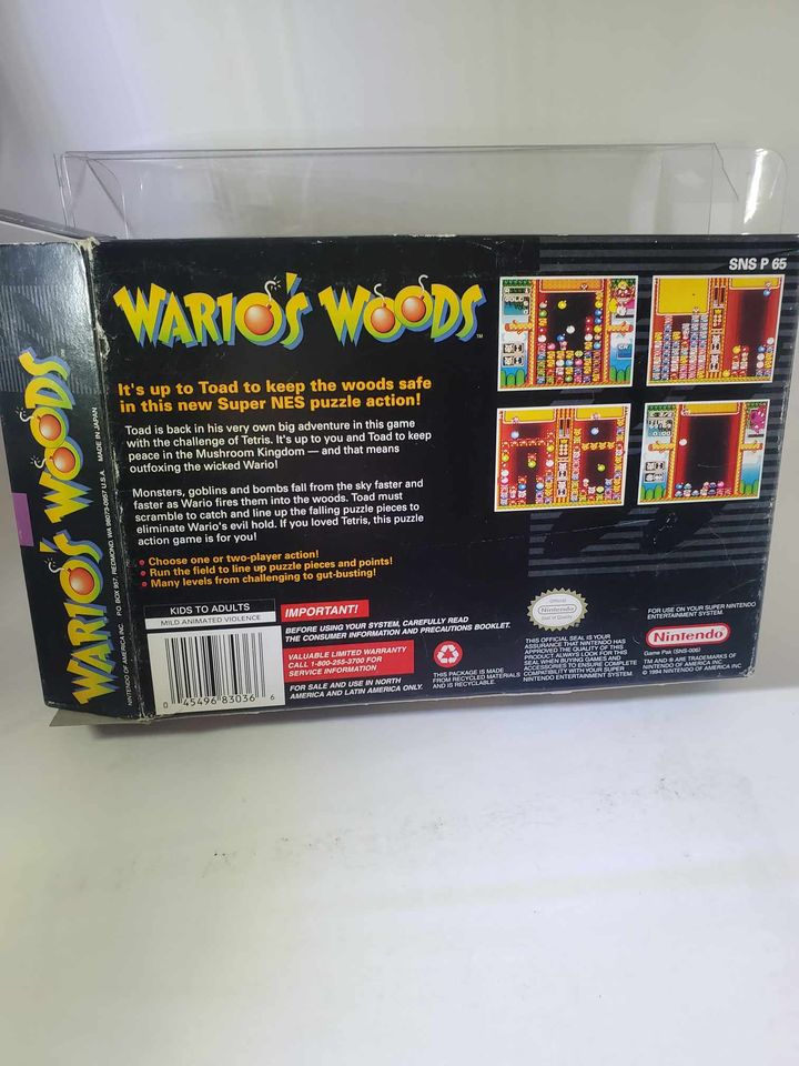 WARIO'S WOODS EN BOITE SUPER NINTENDO SNES - jeux video game-x