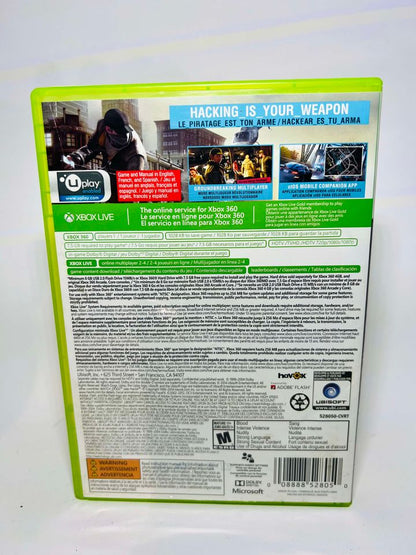 WATCH DOGS XBOX 360 X360 - jeux video game-x