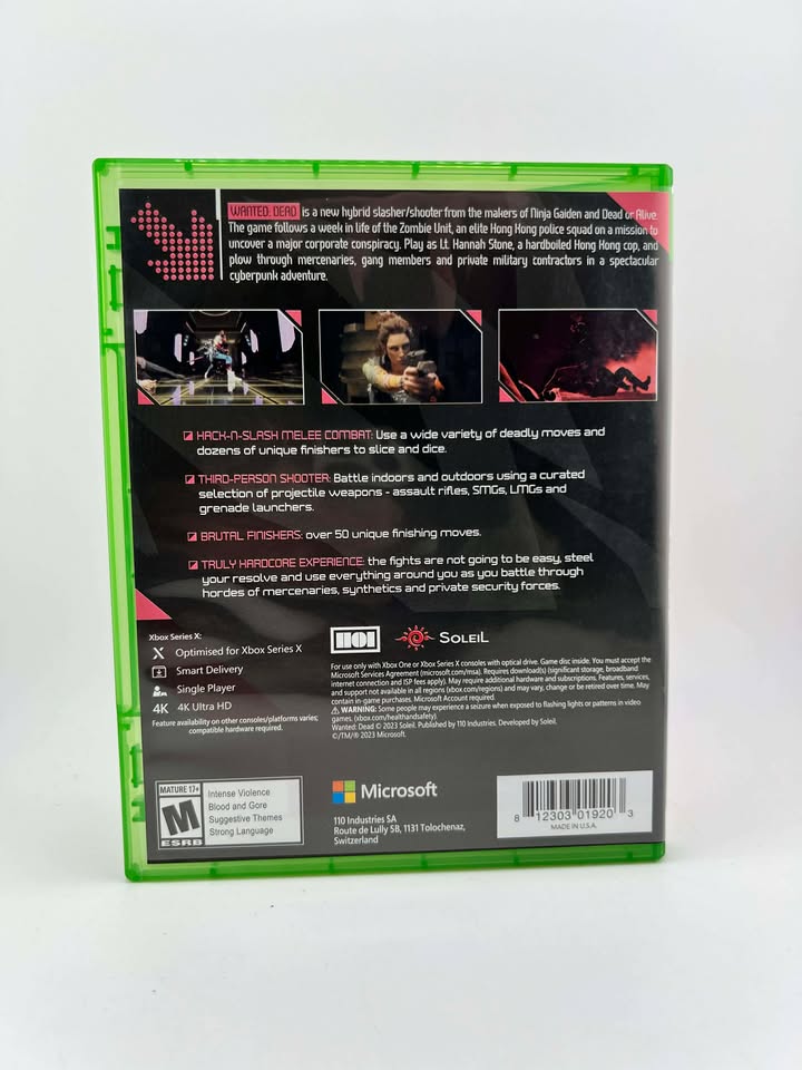 Wanted: Dead Xbox One Xone / Xbox Series Xseries