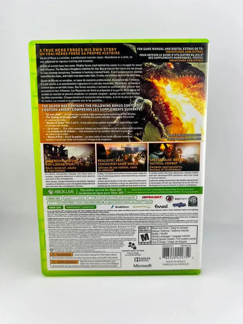 The Witcher 2 Assassins of Kings Enhanced Edition Silver Box Xbox 360 X360