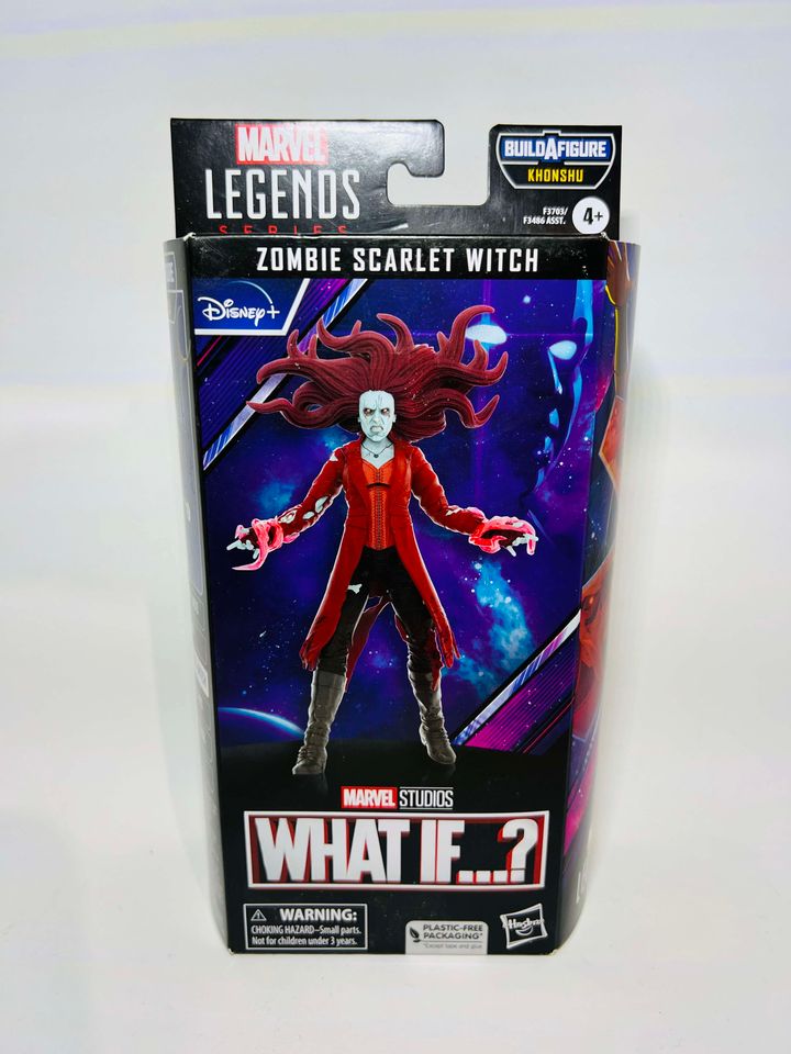 Figurine MARVEL LEGENDS What If? Zombie SCARLET WITCH - Khonshu BAF NEW 6" Action Figure - jeux video game-x