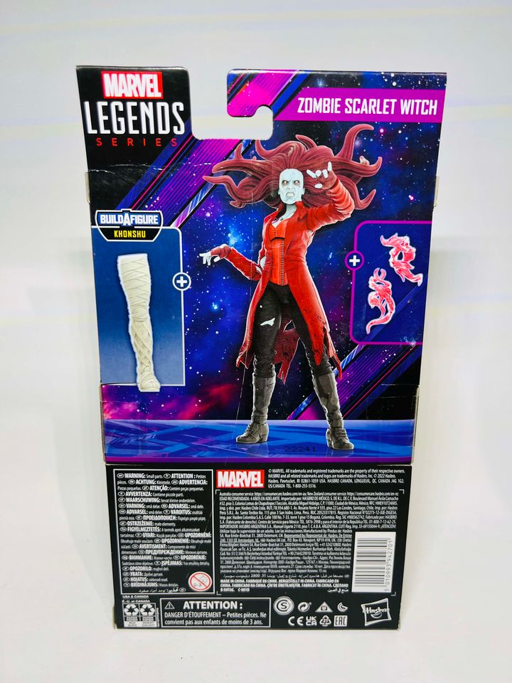 Figurine MARVEL LEGENDS What If? Zombie SCARLET WITCH - Khonshu BAF NEW 6" Action Figure - jeux video game-x