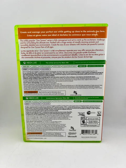 Zoo Tycoon Xbox 360 X360