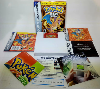 POKEMON FIRERED Player's Choice EN BOITE GAME BOY ADVANCE GBA - jeux video game-x