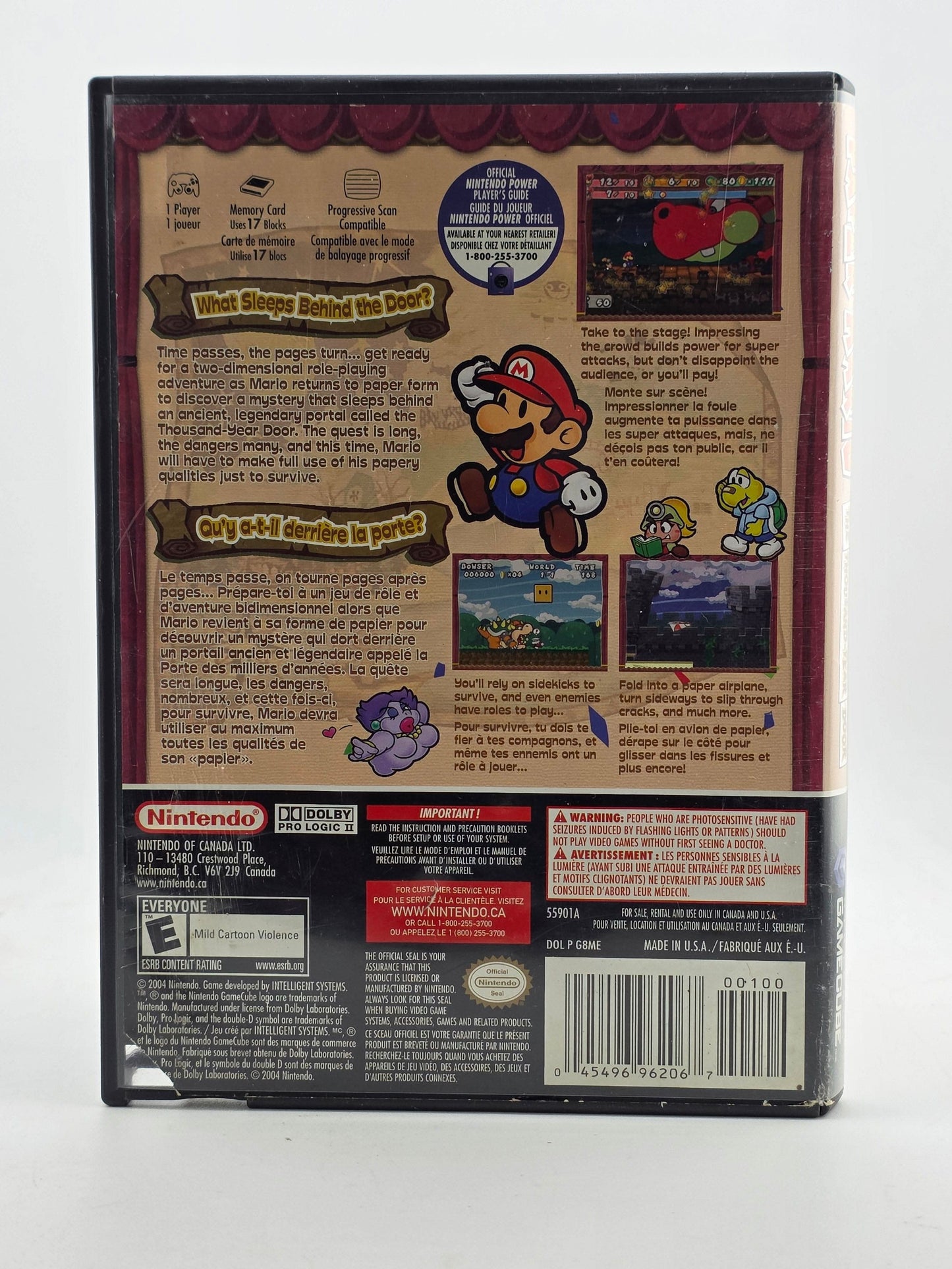 PAPER MARIO LA PUERTA MIL AÑOS PUERTA MÁS VENDIDA NINTENDO GAMECUBE NGC