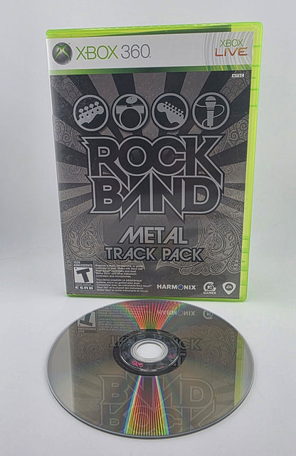 PAQUETE DE PISTAS DE ROCK BAND METAL XBOX 360 x360