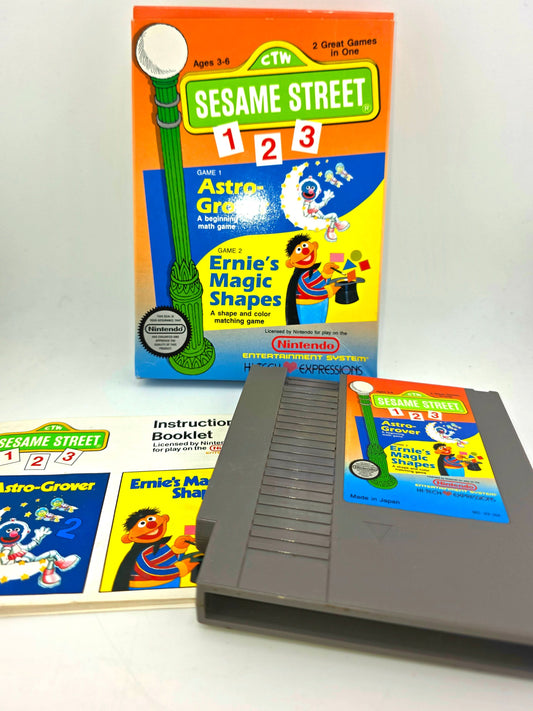 Sesame Street 123 Astro-Grover Ernies Magic Shape  Nintendo NES