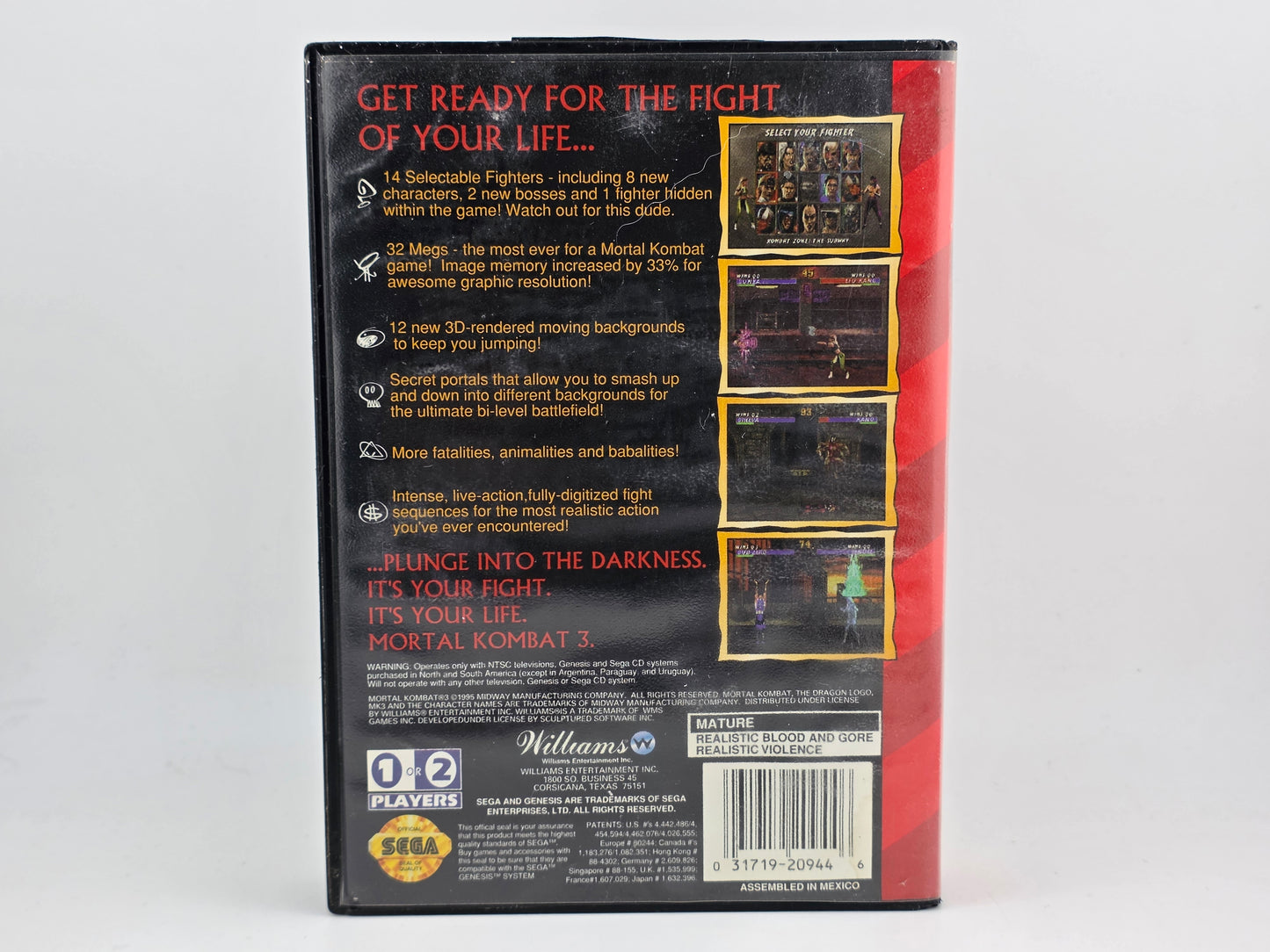 Mortal Kombat 3 Sega Genesis Sg