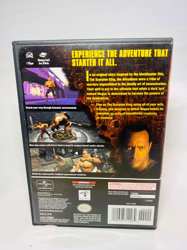 THE SCORPION KING RISE OF THE AKKADIAN NINTENDO GAMECUBE NGC - jeux video game-x