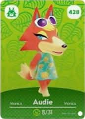 Animal Crossing Genuine Official Amiibo Card Audie 428 jeux video game-x