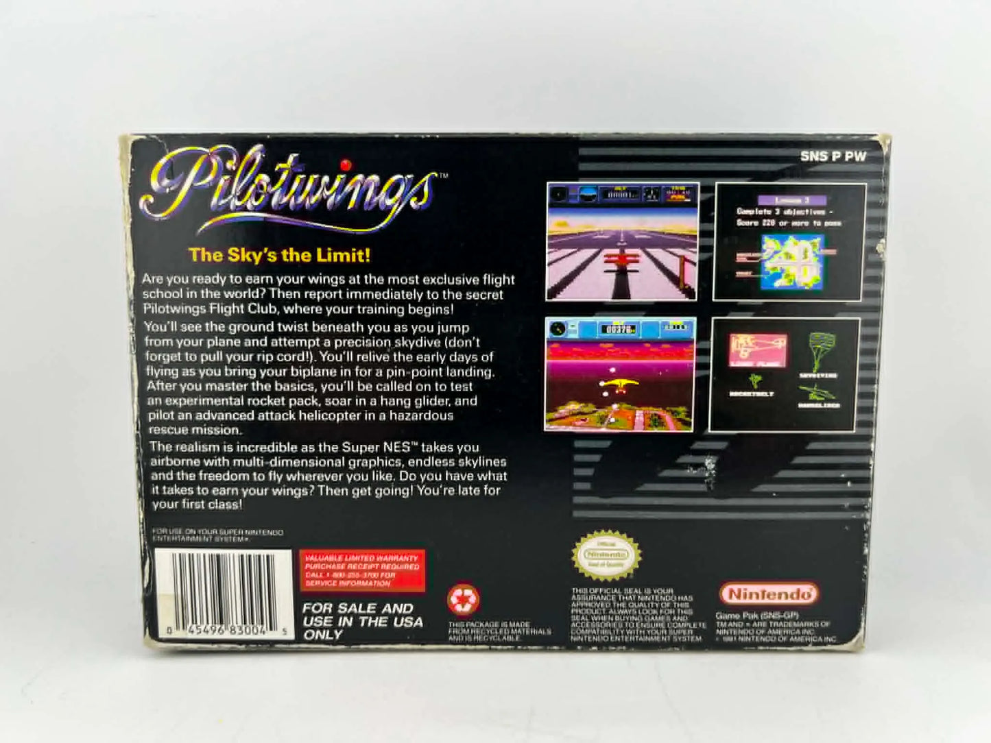 Pilotwings Super Nintendo Snes