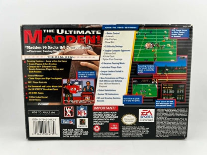 MADDEN NFL 96 SUPER NINTENDO SNES En Boite