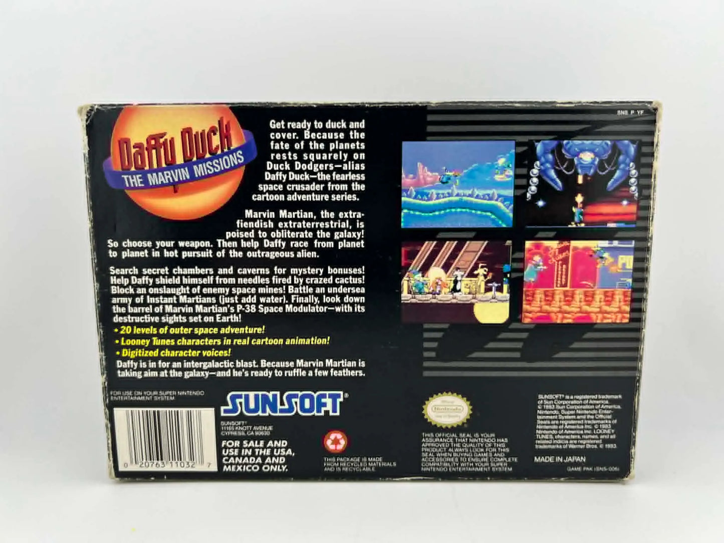 DAFFY DUCK THE MARVIN MISSIONS en boite SUPER NINTENDO SNES