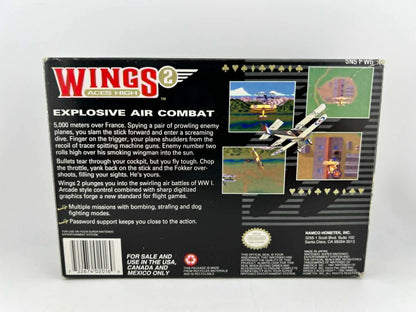 WINGS 2 ACES HIGH en boite SUPER NINTENDO SNES