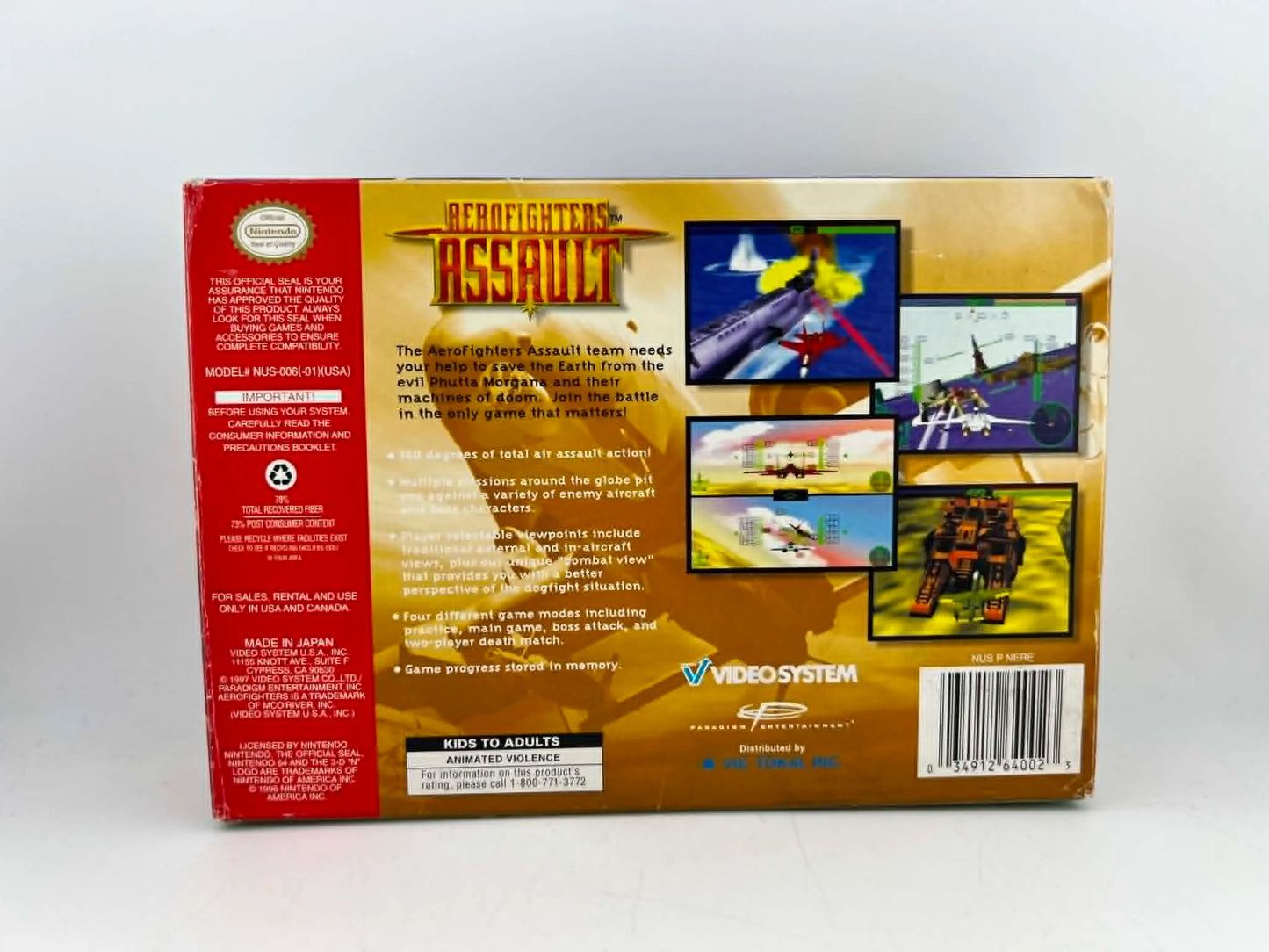 AEROFIGHTERS ASSAULT EN BOITE NINTENDO 64 N64