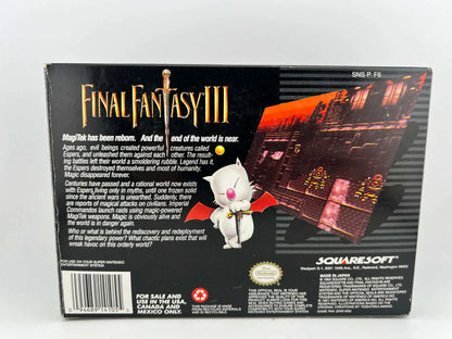 Final Fantasy III 3 Ou VI 6 En Boite Super Nintendo SNES