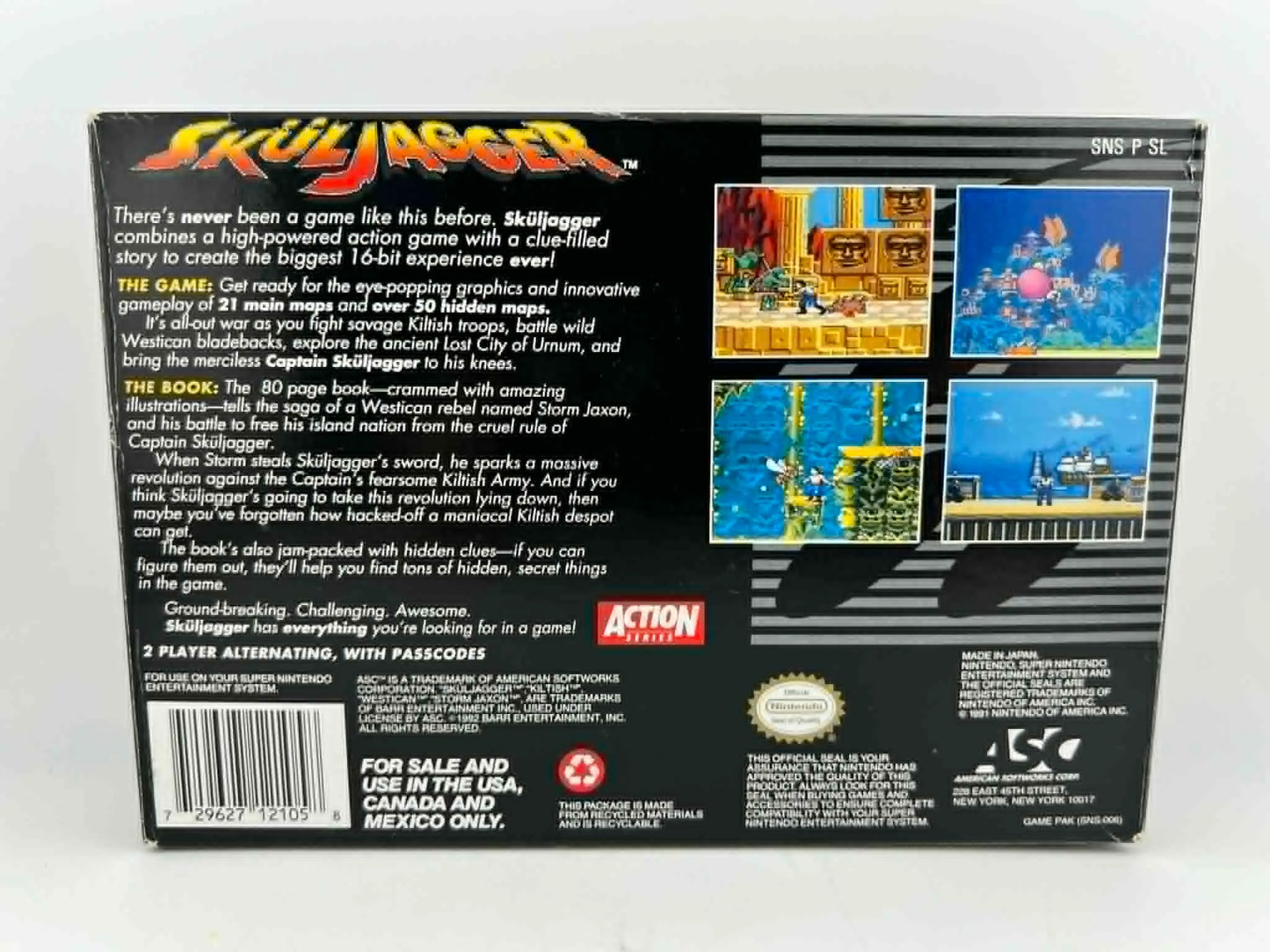 SKULJAGGER en boite SUPER NINTENDO SNES