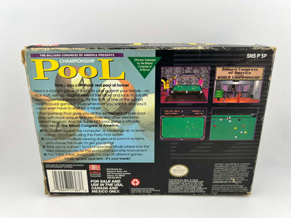 CHAMPIONSHIP POOL EN BOITE SUPER NINTENDO SNES