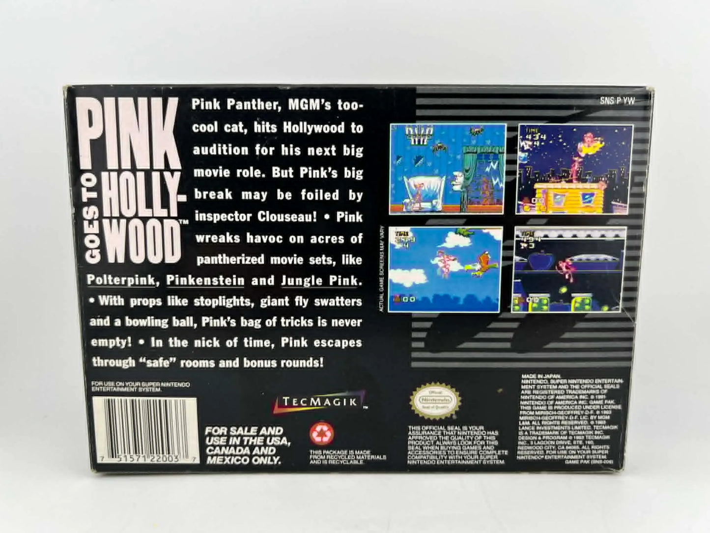 PINK PANTHER GOES TO HOLLYWOOD EN BOITE SUPER NINTENDO SNES