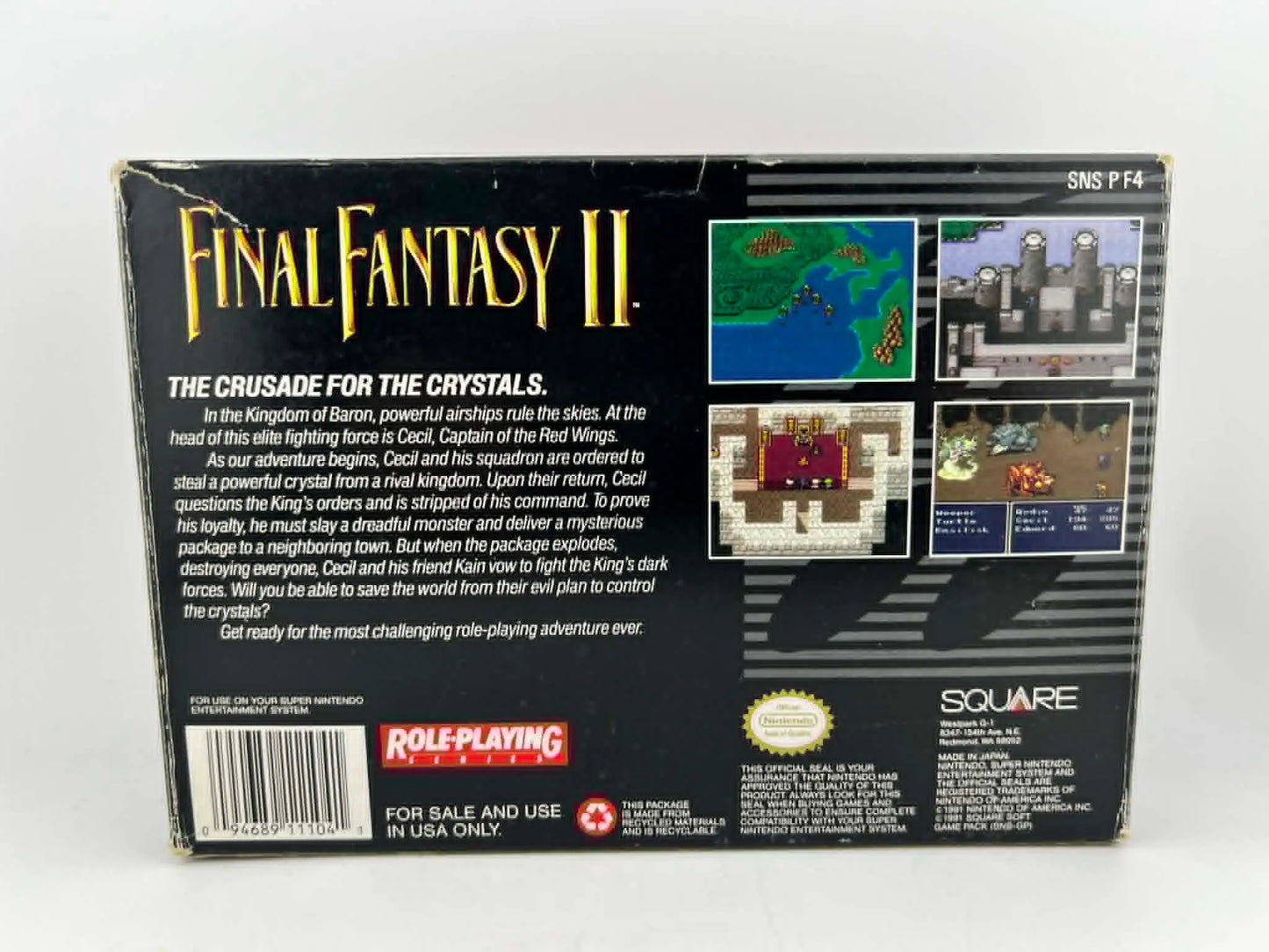 Final Fantasy II 2 Ou IV 4 En Boite Super Nintendo SNES