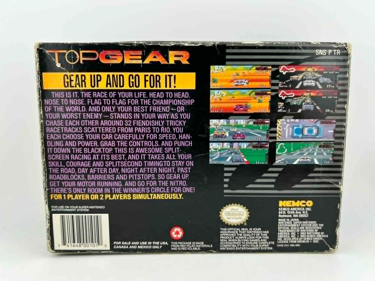 TOP GEAR EN BOITE SUPER NINTENDO SNES