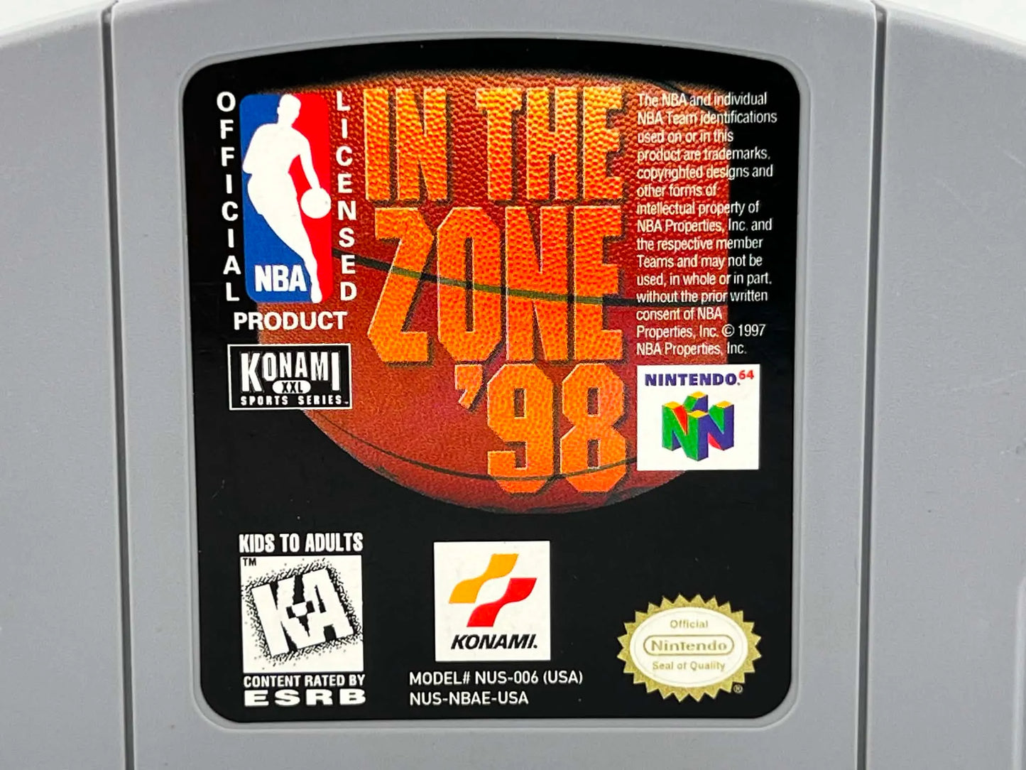 NBA In the Zone '98 Nintendo 64 N64