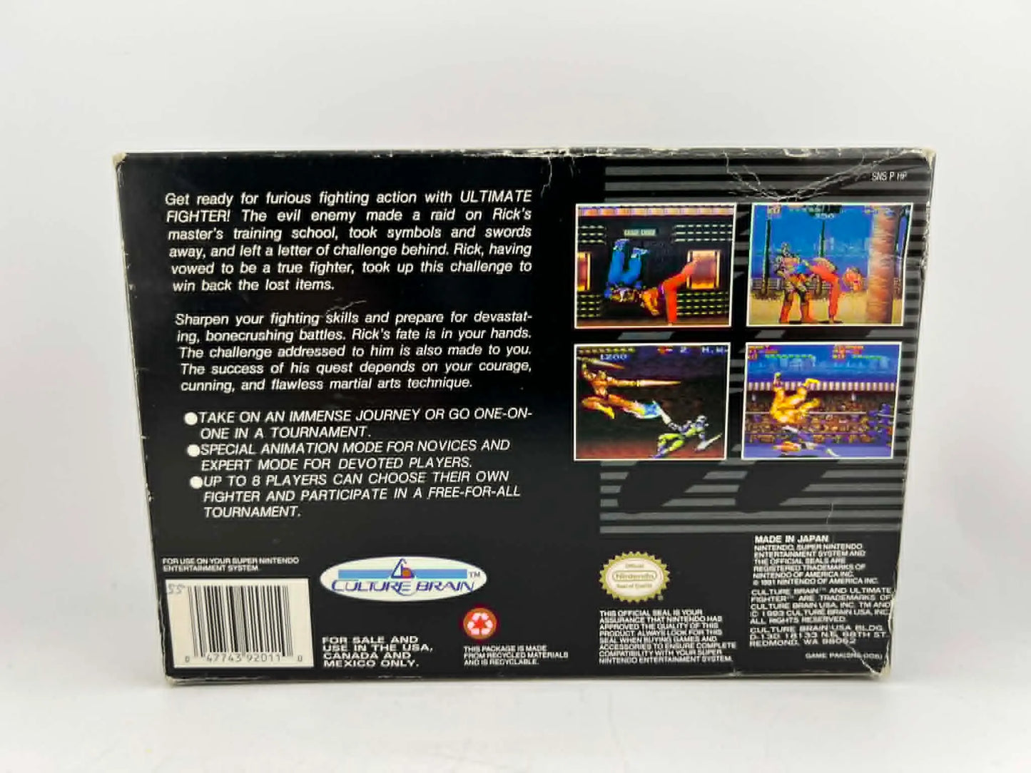 ULTIMATE FIGHTER EN BOITE SUPER NINTENDO SNES