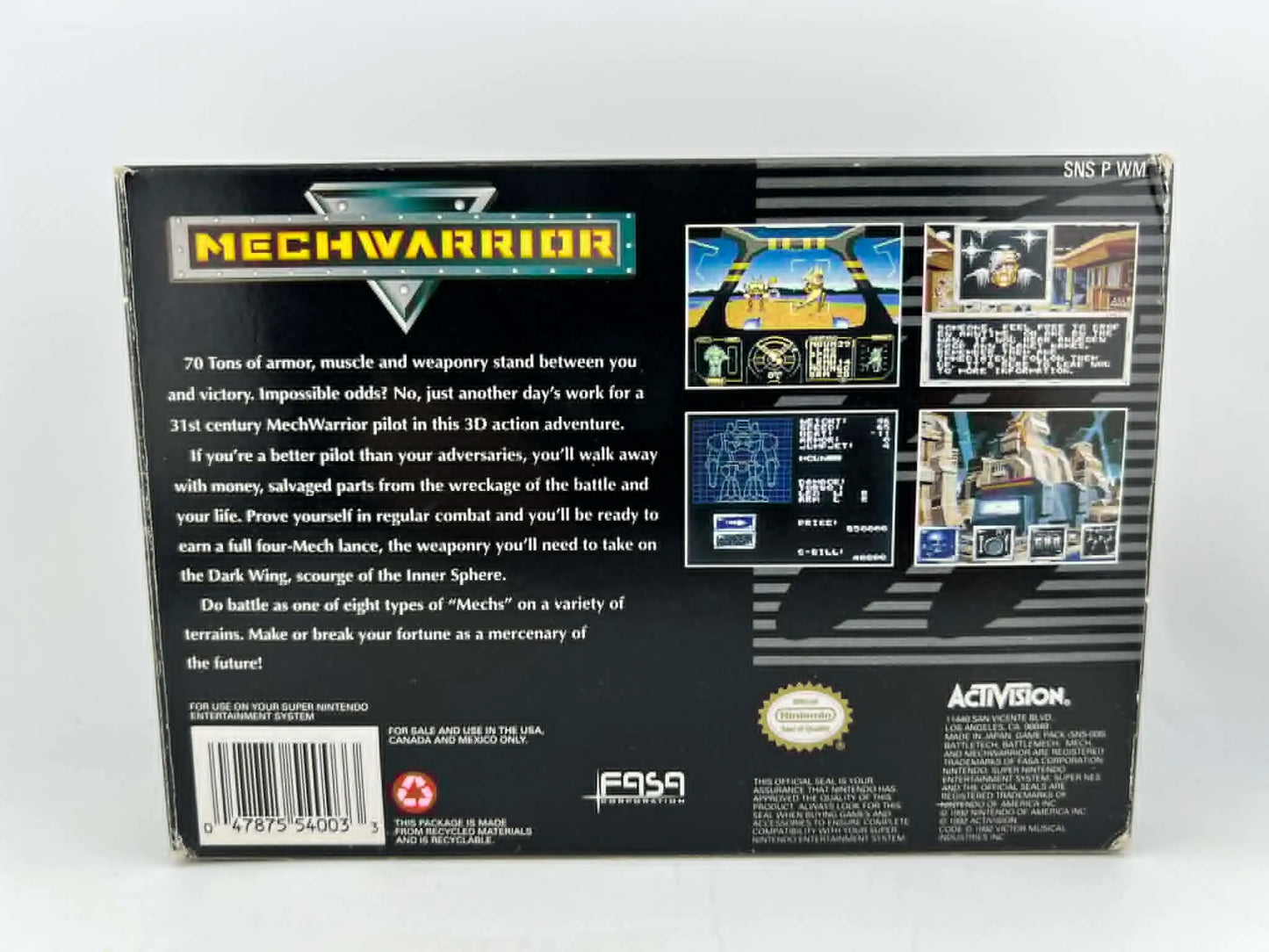 MechWarrior Super Nintendo SNES