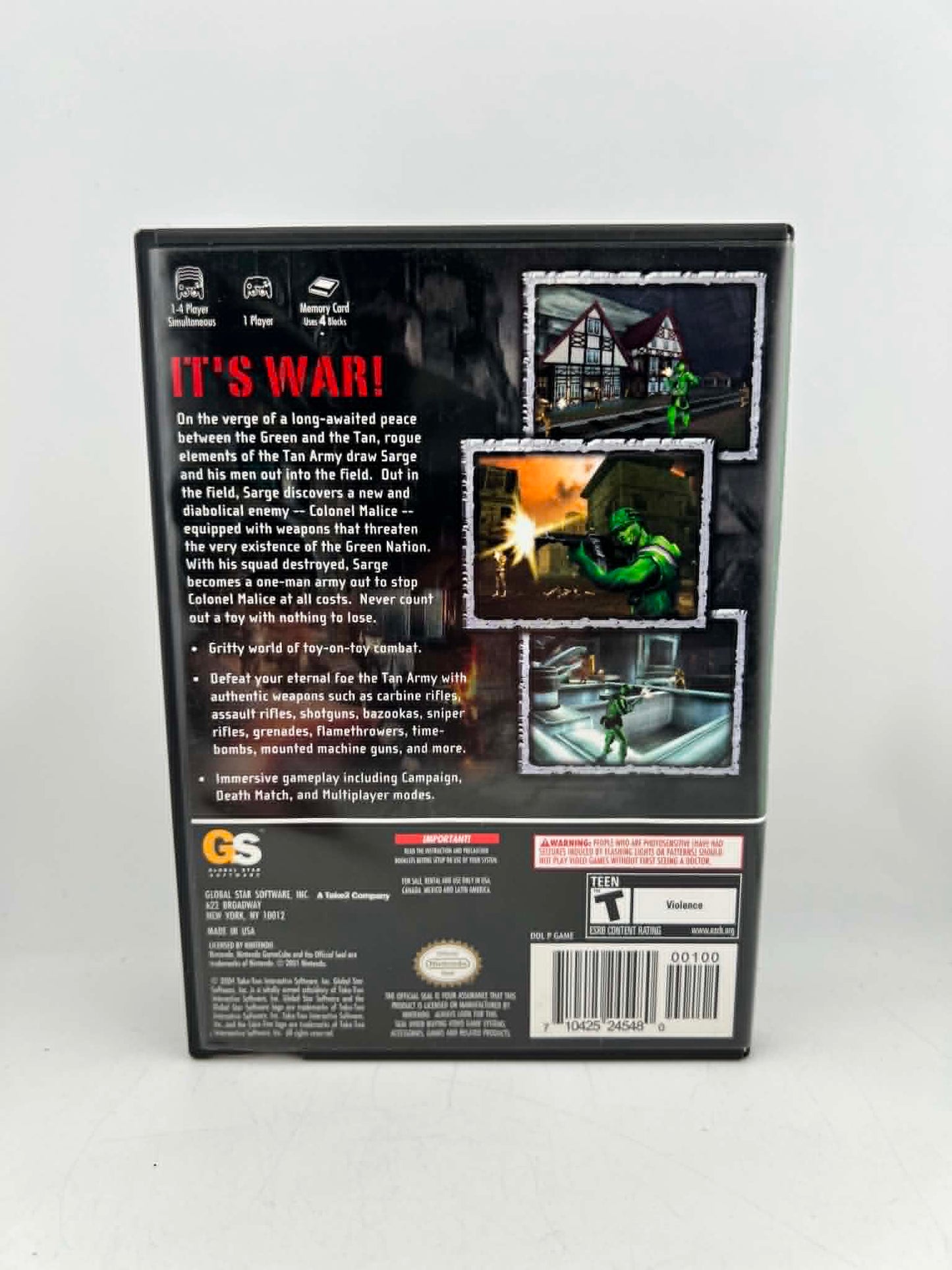 Army Men: Sarge’s War Nintendo GameCube NGC