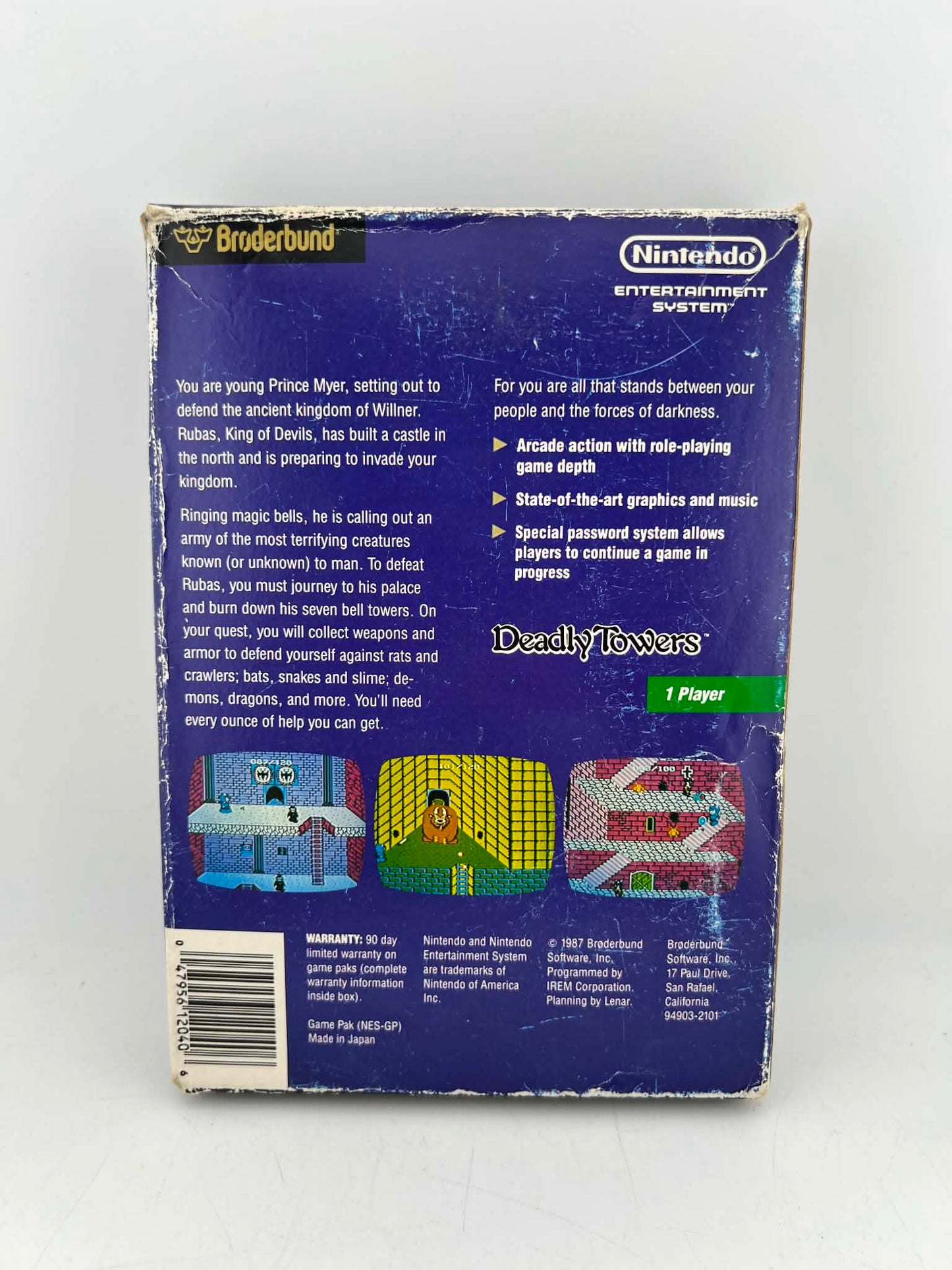 DEADLY TOWERS EN BOITE NINTENDO NES
