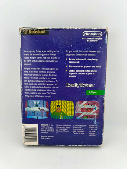 DEADLY TOWERS EN BOITE NINTENDO NES