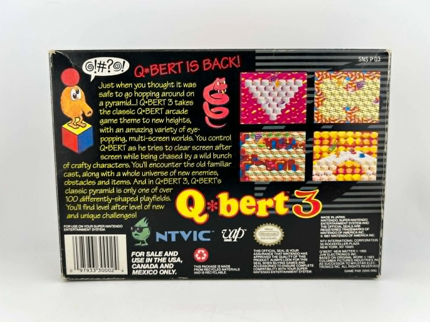 Q-BERT 3 EN BOITE SUPER NINTENDO SNES