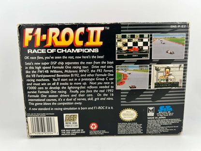 F1 ROC II  2 RACE OF CHAMPIONS en boite SUPER NINTENDO SNES