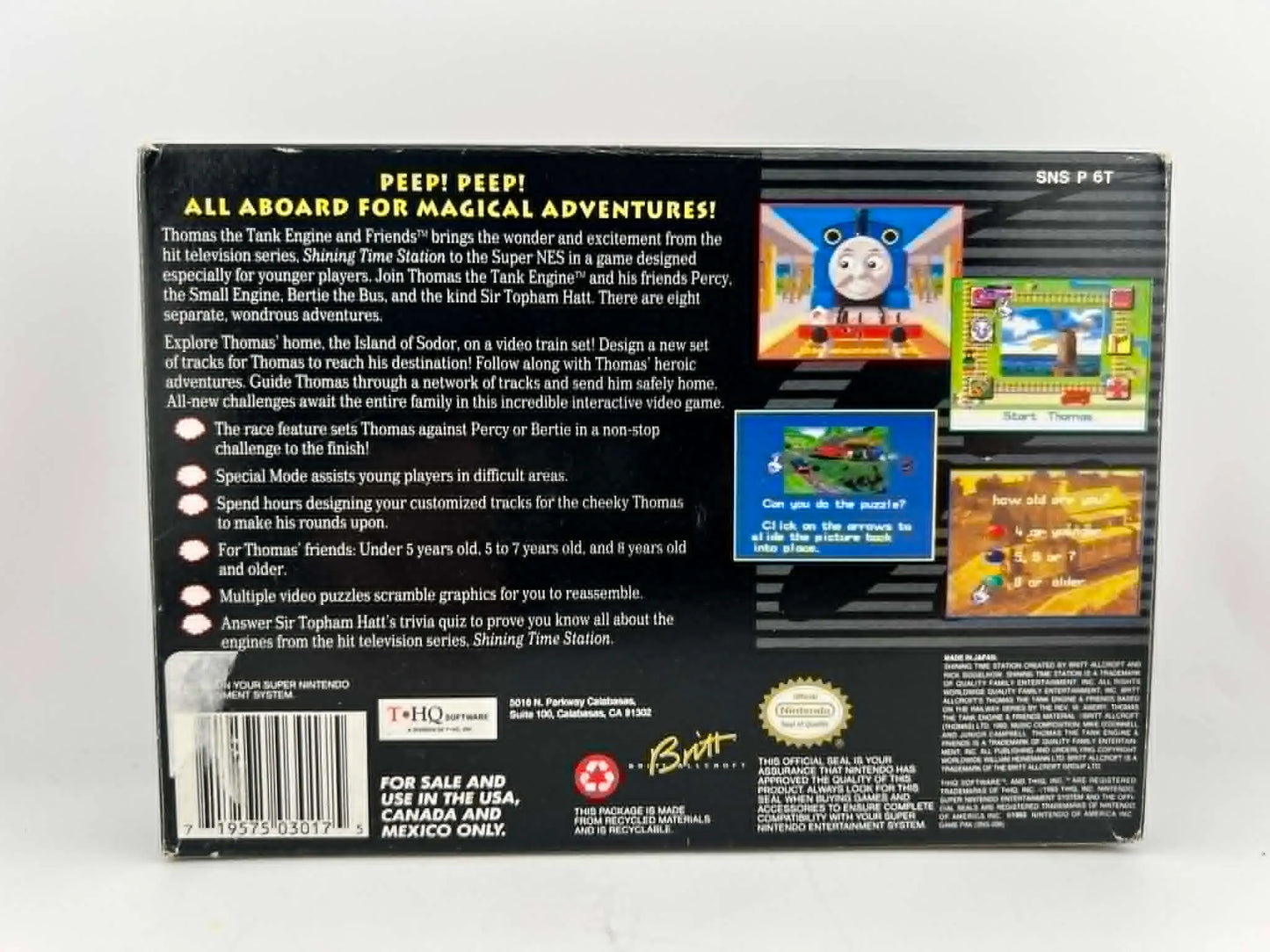 THOMAS THE TANK ENGINE AND FRIENDS en boite SUPER NINTENDO SNES