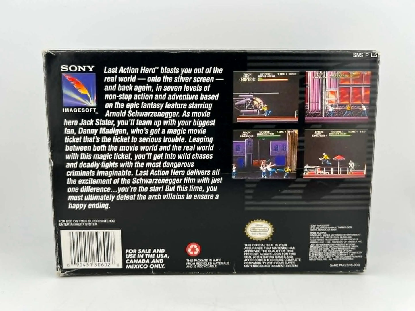LAST ACTION HERO EN BOITE SUPER NINTENDO SNES