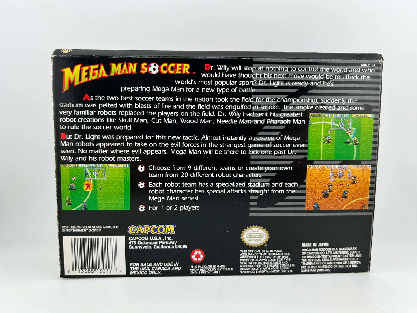 MEGA MAN SOCCER en boite SUPER NINTENDO SNES