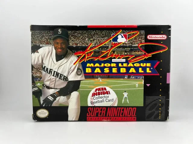Ken Griffey Jr Present Major League Baseball Super Nintendo Snes