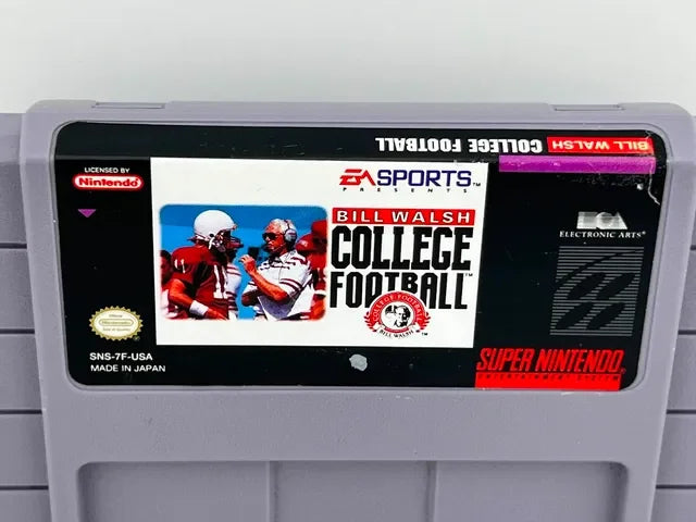 Bill Walsh College Football Super Nintendo Snes