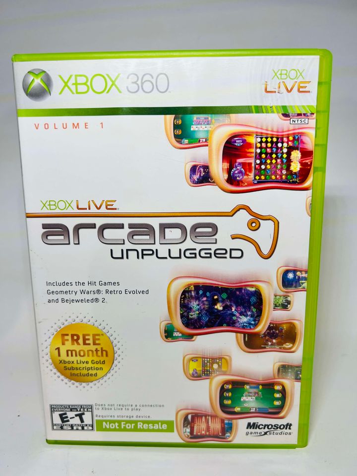 XBOX LIVE ARCADE UNPLUGGED VOLUME 1 XBOX 360 X360 - jeux video game-x