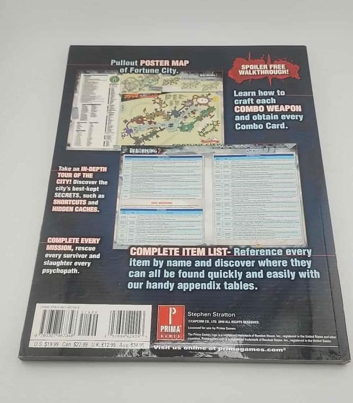 Dead Rising 2 Prima Strategy Guide jeux video game-x