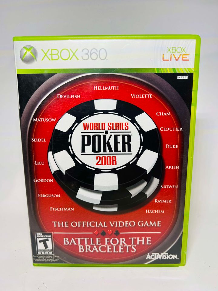 WORLD SERIES OF POKER 2008 (XBOX 360 X360) - jeux video game-x