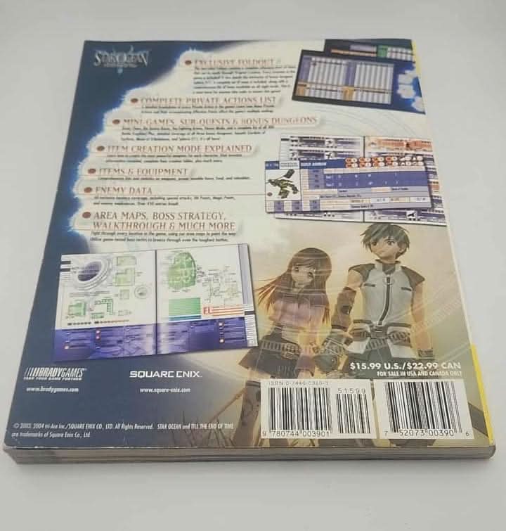Star Ocean Till the End of Time BradyGames Strategy Guide brady games