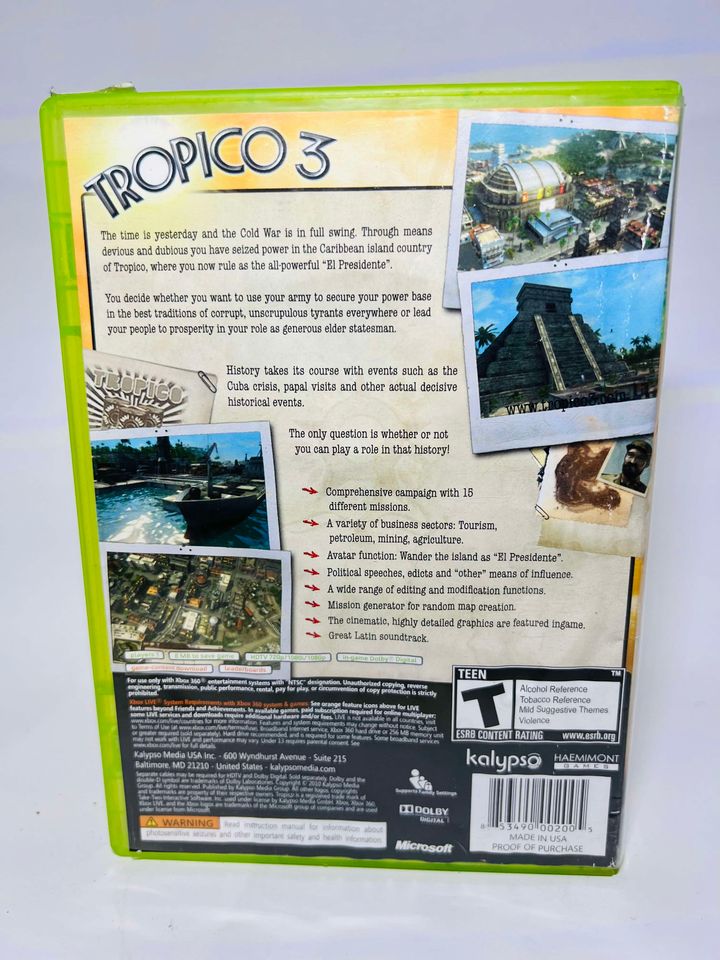 TROPICO 3 XBOX 360 X360 - jeux video game-x