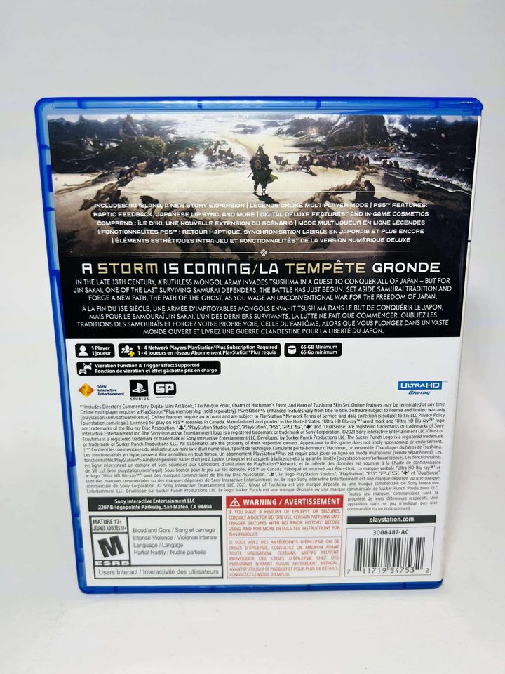 GHOST OF TSUSHIMA DIRECTOR'S CUT PLAYSTATION 5 PS5 - jeux video game-x